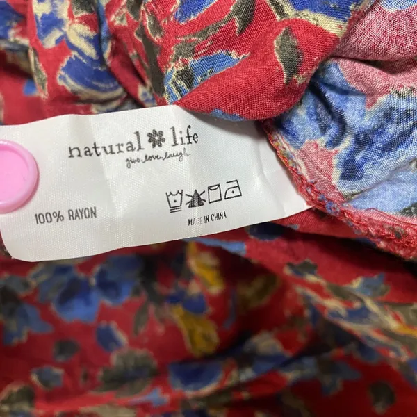 Natural Life Megan Smocked Midi Dress Small Bohemian Boho Chic Cottagecore - Image 7