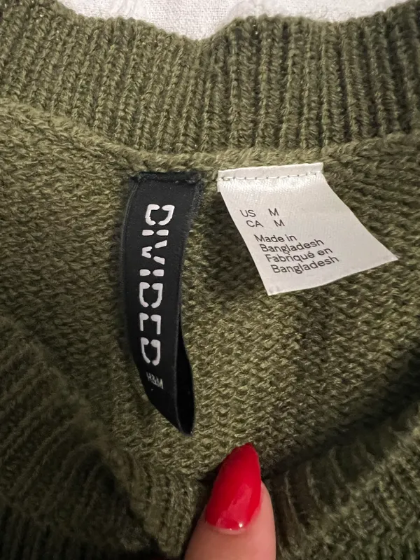H&M Green Knit Sweater - Image 4
