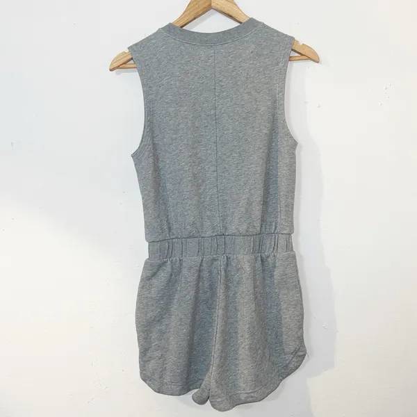 Nike women’s sleeveless gray varsity logo shorts athleisure comfy romper - Image 8