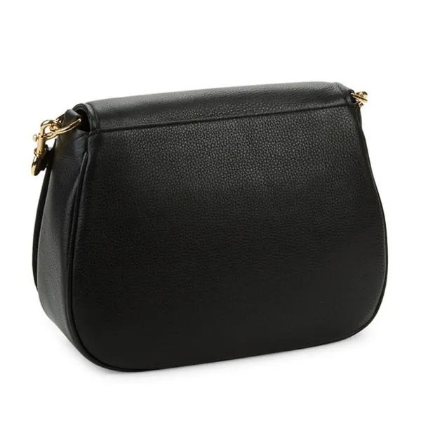 Marc Jacobs Empire City Crossbody Saddle Bag Black Pebbled Leather - Image 2