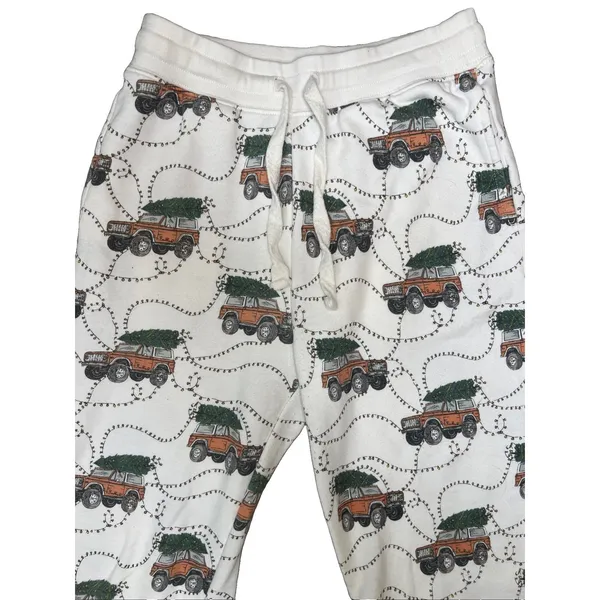 American Eagle XS Christmas Tree Car Jogger Sweatpants‎ Fleece Holiday Lounge - Image 3