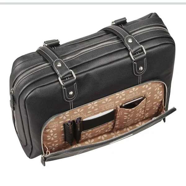 Taupe Laptop Bag with Sophisticated Design - Image 15