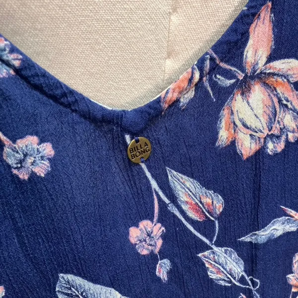 Billabong Heart strayed Floral Mini Dress Womens Medium Rayon Boho‎ Summer - Image 9
