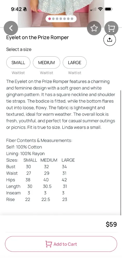 Adeline Boutique Eyelet Romper - Image 5