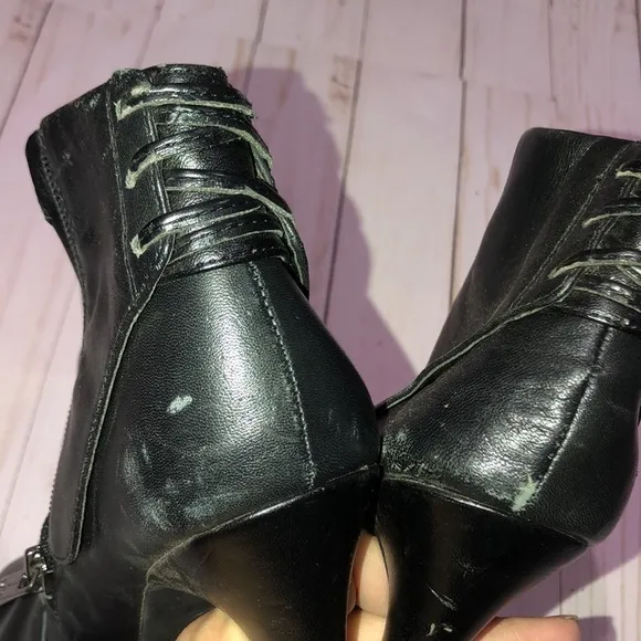 Jessica Simpson black leather booties - Image 8