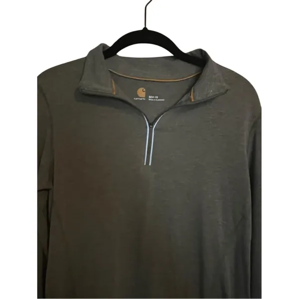 Carhartt Women's For1/4 Zip Lightweight Pullover Olive Green - Image 7