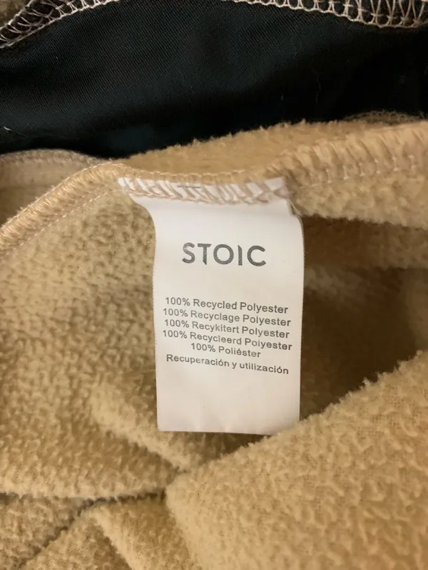 Stoic Tan Fleece Pullover Jacket Snap Neck Cozy‎ Outdoor Casual Warm Medium - Image 5
