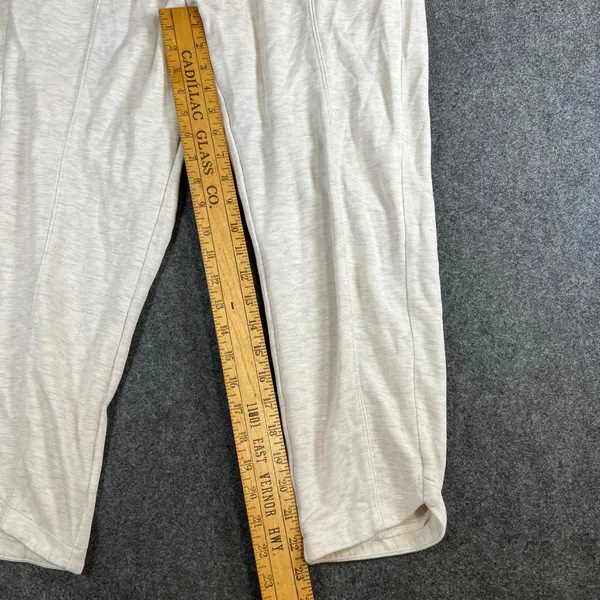 Danskin Womens Joggers Cream‎ Oatmeal Pintuck Tulip Hem Lounge Pants Size Medium - Image 5