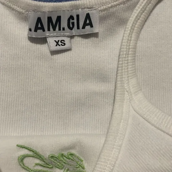 NWOT I am Gia i.am.gia tali tank top white logo tank xs - Image 4