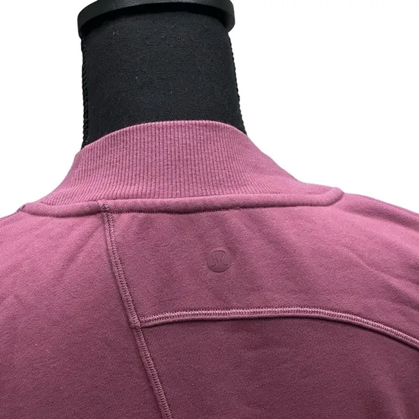 Lululemon Broken‎ Beats Sweatshirt Sweater Dress Size Medium Plumful Mauve - Image 7