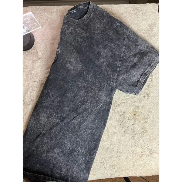 Philcos Unisex L Gray Acid Wash T-Shirt Stitched Bear Graphic Vintage - Image 8