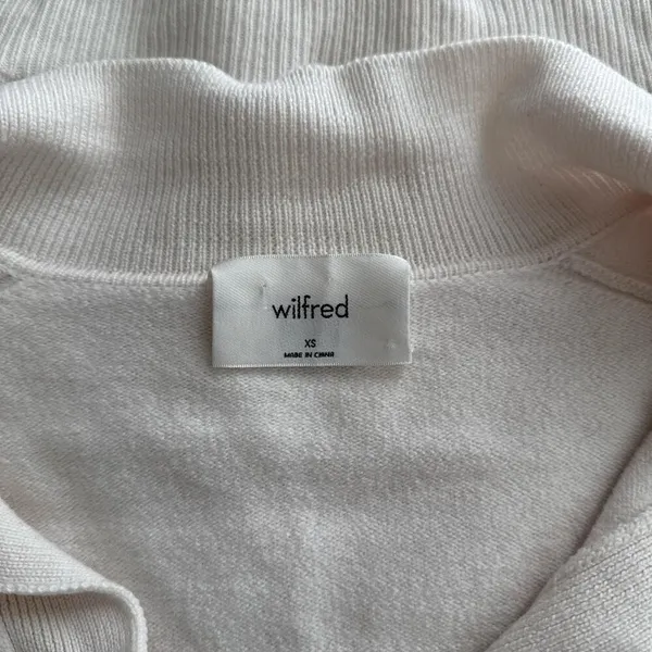 Pre-worn ARITZIA Wilfred Clara Marina Wool Waist Sweater - Matte Pearl XS - Image 4
