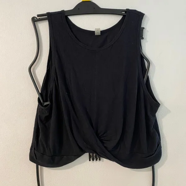 Beyond Yoga Black Twist Front Tank Top Size L Relaxed Athleisure Yoga - Image 2