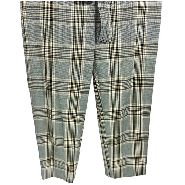 Aritzia‎ Wilfred Plaid Tie Belt Trouser Pants Sz 4 Academia Preppy Career Office - Image 7