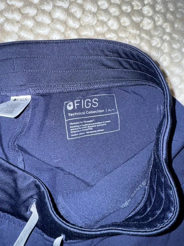 Navy blue FIGS technical collection scrub jogger pants - Image 4