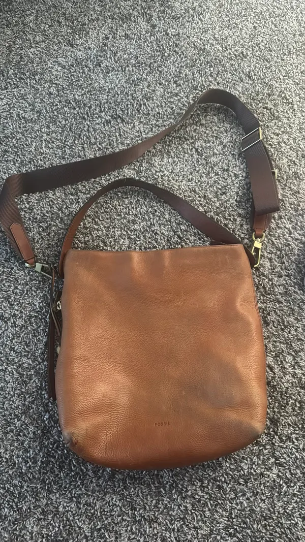 Fossil Brown Leather Bag - Image 4