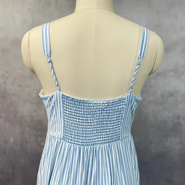 Skies Are Blue Womens Striped‎ Midi Dress Size XL Flowy Coastal Cottage Hamptons - Image 7