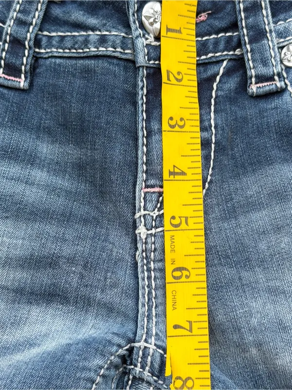 Miss Me Signature Boot Jeans Women’s 26 Blue Stretch Embellished Y2K 29 Inseam - Image 9