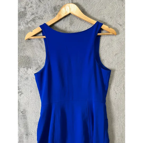 Amanda Uprichard Cobalt Blue Mini Dress‎ Button Front Preppy Chic Clean Girl SM - Image 3