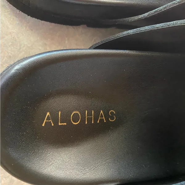 Alohas Black Fireplace Chunky Preppy Coastal Minimalist Lagenlook Clogs 40/10 - Image 9