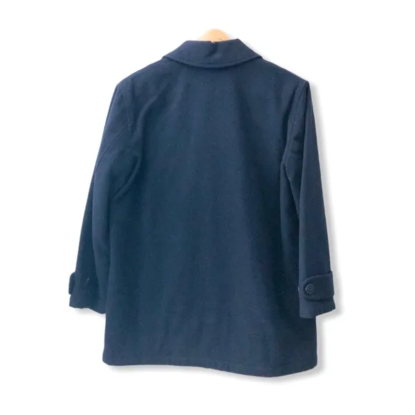 Double Breasted Classic Navy Blue Wool Peacoat, sz. XS - Image 3
