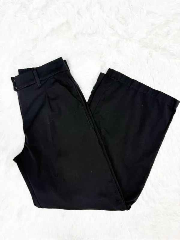 American Eagle Wide Leg Trousers Size 6 Black High Rise Stretch Dress Pants - Image 5