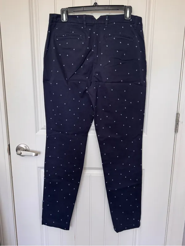 Boden Navy Polka Dot Ankle Pants Womens US 8R‎ Slim Fit - Image 3