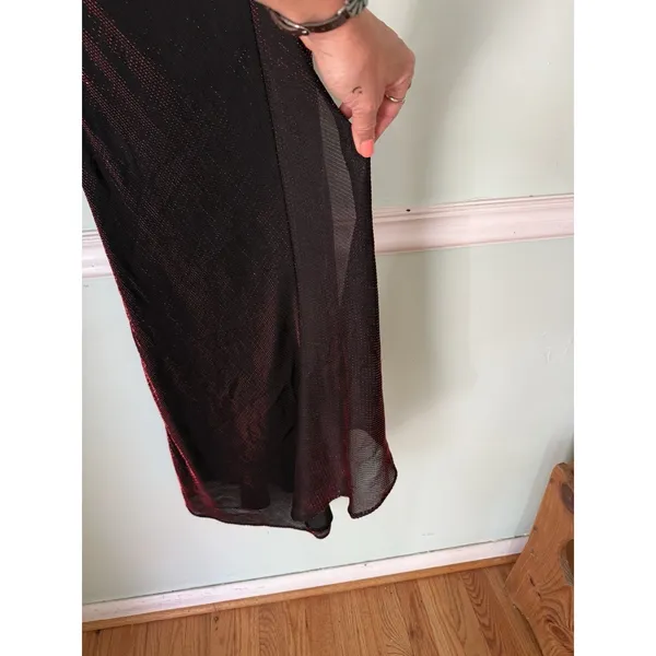 Hot Kiss Vtg Y2K‎ Fashion Bug Black Asymmetrical Mesh Slip Dress S Gothic Fairy Grunge - Image 4