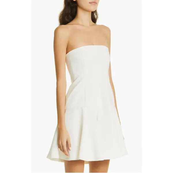 New! Cinq a Sept Arleen Strapless‎ Mini Dress in Ivory Sz 10 $495 - Image 2