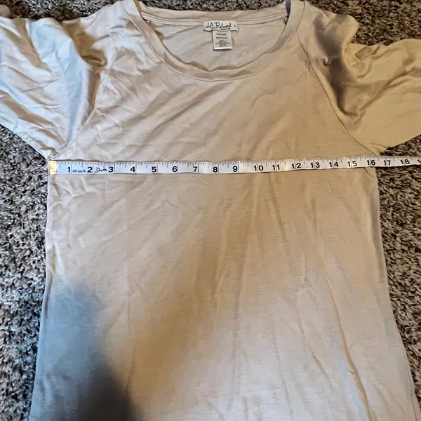 LA Relaxed Tunic Dress‎ Small Beige Tencel Organic Cotton Linen Mixed Media USA - Image 4