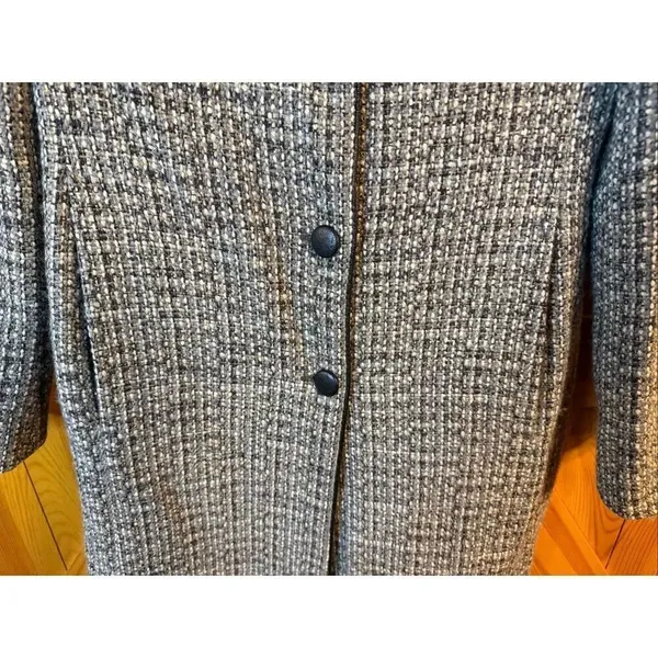 Sisley Sz 42 US 10/12 Button Up Coat Wool Alpaca Blend Overcoat (6656) - Image 2