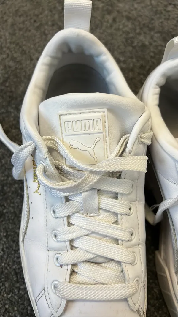 White Platform Puma Sneakers - Image 5