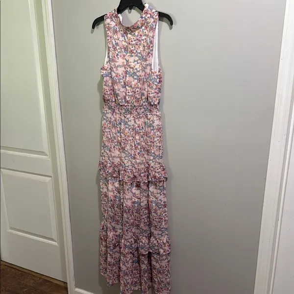 FSL Apparel floral print ruffled halter top maxi dress - Image 2