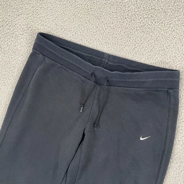 VTG Nike Wide Leg Sweatpants Women XL? Black Lounge Y2K Sportswear Stretch - Image 2