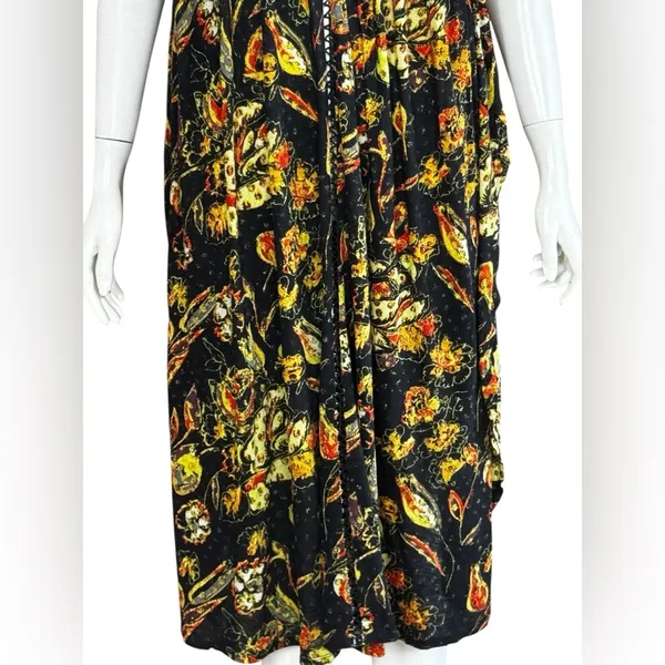 Free People Bohemian Garden Party Cotton Blend Knit Dress In Black Combo S L G#3 - Image 11