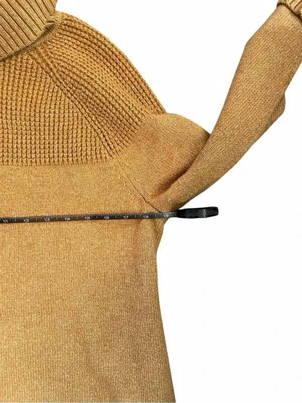 L.L.Bean Women's SuperSoft Waffle Sweater, Turtleneck Brown Medium - Image 4