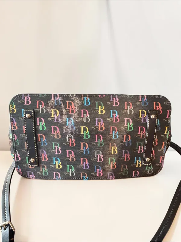 Dooney & Bourke Celeste Satchel Black Multicolor DB 1975 NWT - Image 4