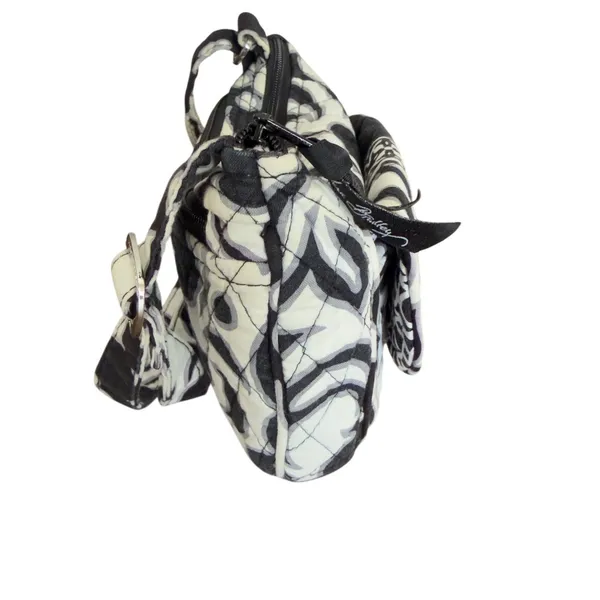 Vera Bradley Night and Day Quilted Crossbody Bag‎ Black White Small Messenger - Image 6