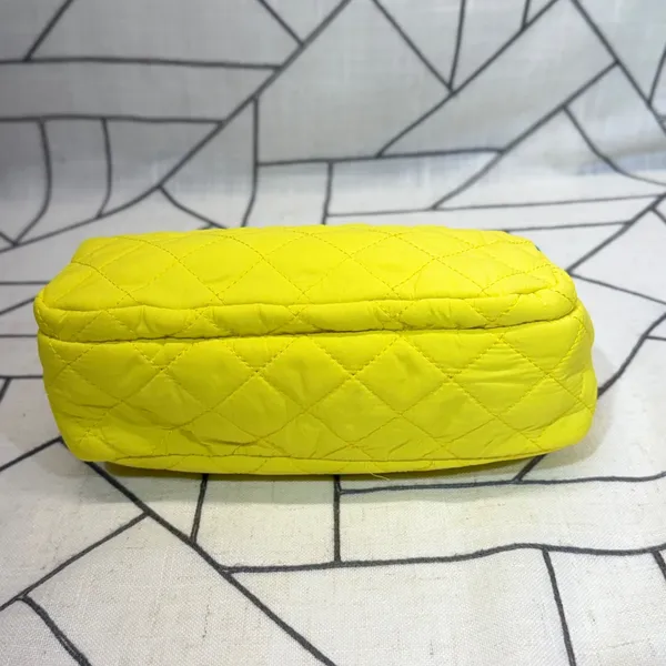 Tula Cosmetic Bag Small Yellow Quilted Double Zip Makeup Pouch‎ - Image 11