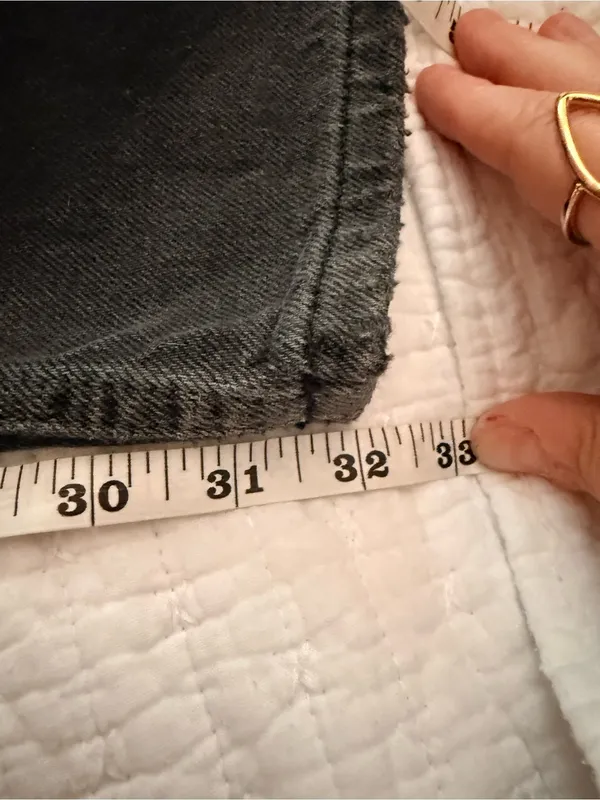 Free People We The Free Tinsley Baggy High Rise Straigjt Leg Jeans Faded Black Slouch Grunge - Image 14