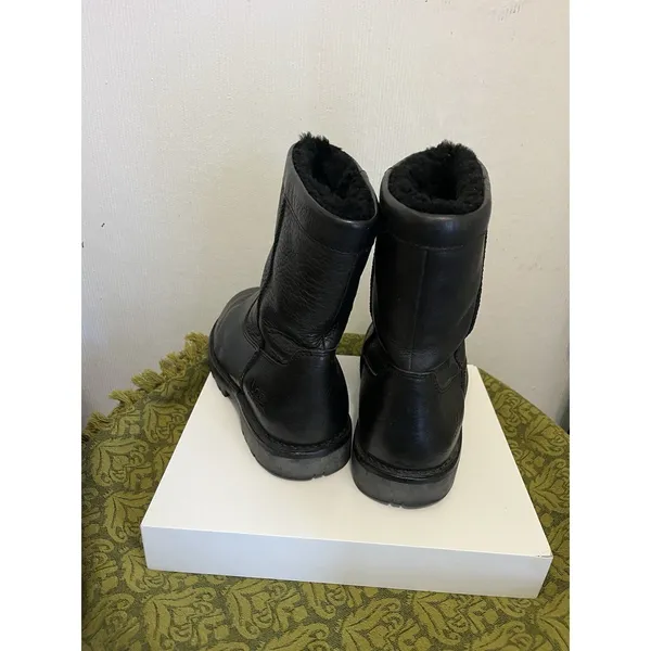 UGG Size 8US Women Shearling Black Boot 5144 - Image 5