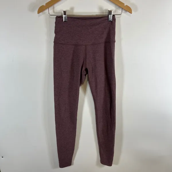 Beyond Yoga Womens Space Dye 2 Piece Set‎ Crop Top Leggings Plum Mauve Small - Image 6