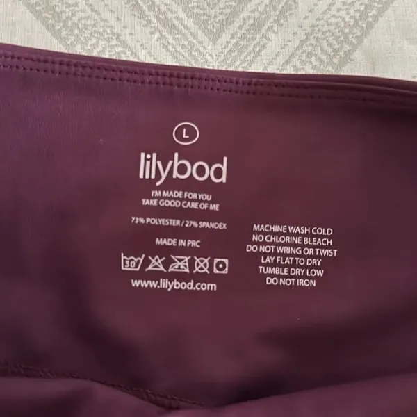 Lilybod Women’s Maroon 7/8 High Waist Leggings - Image 4