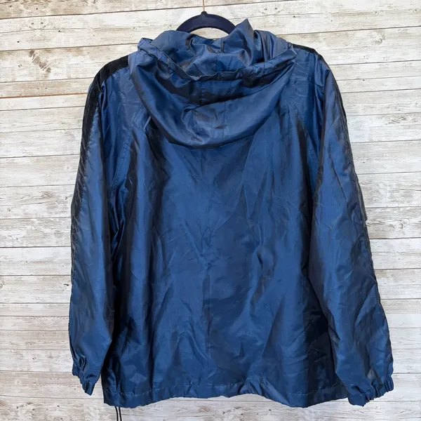 Vintage Y2K Catalina Womens S Windbreaker Jacket Blue Hooded Lightweight Velvet - Image 5