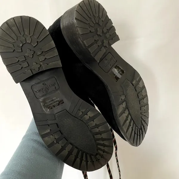 Sam Edelman 8.5 women's‎ black suede lace up boots comfortable low heel shoes - Image 3