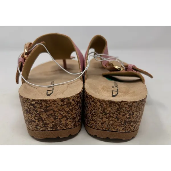 CL by Laundry Women's Pink Cork Wedge Thong Sandals Size‎ 7 1/2 - Image 4