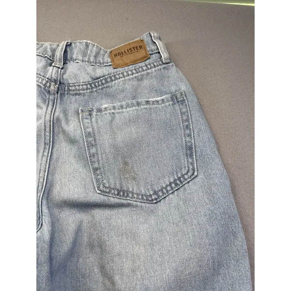 Hollister Co Ultra High Rise Baggy Denim‎ Blue Jeans Light Wash Womens Size 23R - Image 7