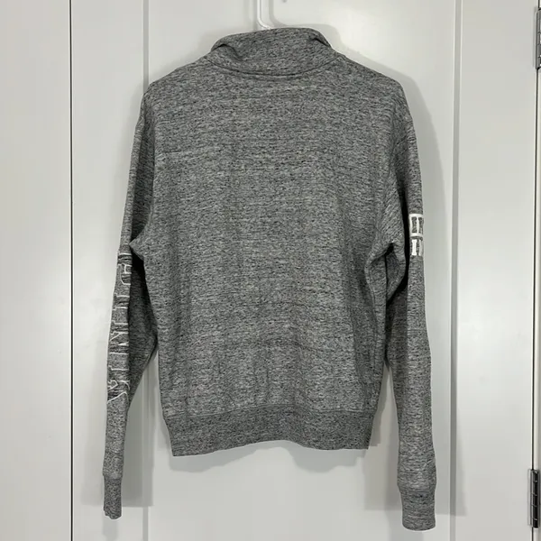 Victoria's Secret Pink Small Gray Quarter Zip Funnel Neck Sweatshirt w/Pocket - Image 9