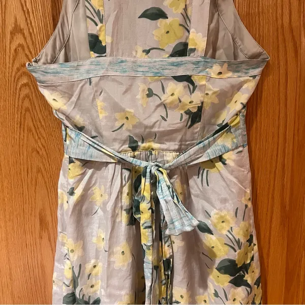 Anthropologie Maeve Dutch Yellow Floral Print Sleeveless Shift Dress‎ Size 0 - Image 10
