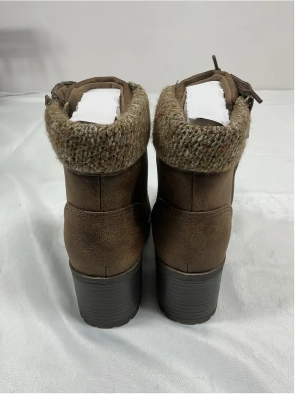 Womans New Bamboo Chief 18 Platform Ankle Boots Size 8 Tan - Image 4